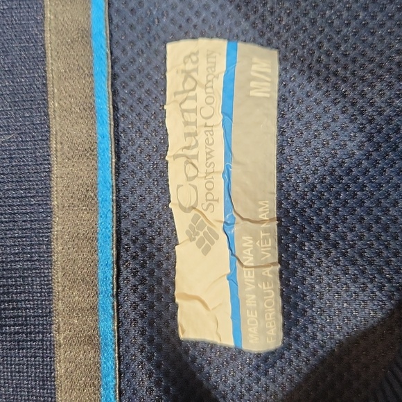 COLUMBIA Navy Blue Omni-Shade 3 Button Short Sleeve Polo Shirt - Picture 3 of 8